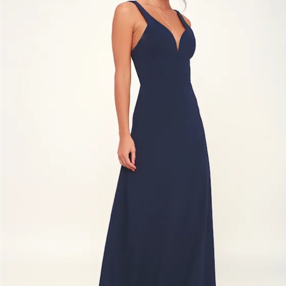 NWT lulus navy evening gown